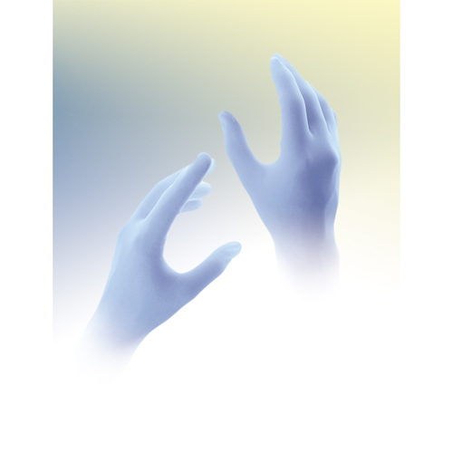 Gants jetables Qualatrile QRP, Moyen, Nitrile, 5 mils, Sans poudre, Bleu Pryde Industrial Inc.