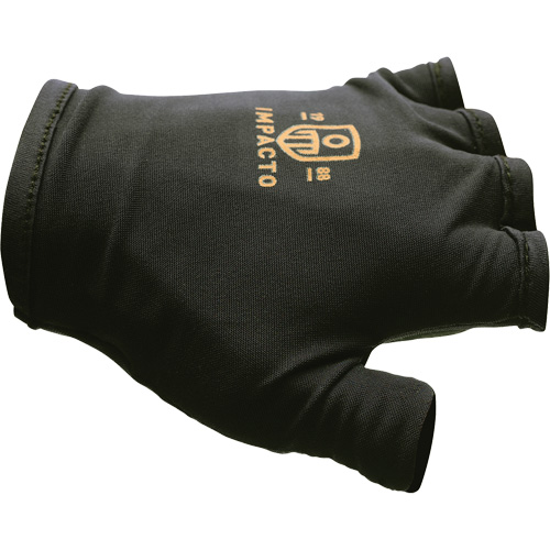 Anti-Impact Fingerless Right-Hand Glove, X-Small, Split Leather Palm, Slip-On Cuff Pryde Industrial Inc.
