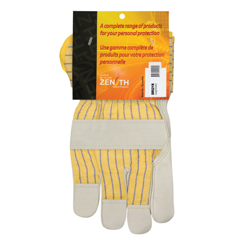 Winter-Lined Patch-Palm Fitters Gloves, Large, Grain Cowhide Palm, Cotton Fleece Inner Lining Pryde Industrial Inc.
