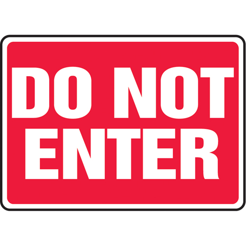 Enseigne  Do Not Enter , 10" x 14", Vinyle, Anglais Pryde Industrial Inc.