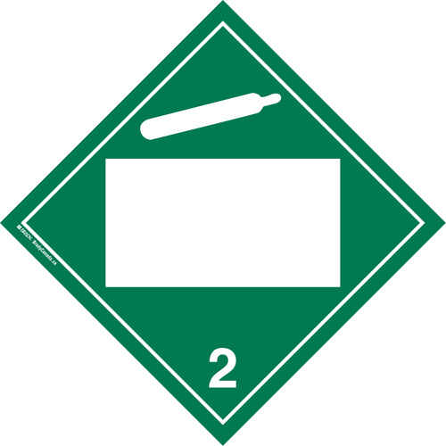 Non-Toxic Gas TDG Placard, Plastic Pryde Industrial Inc.