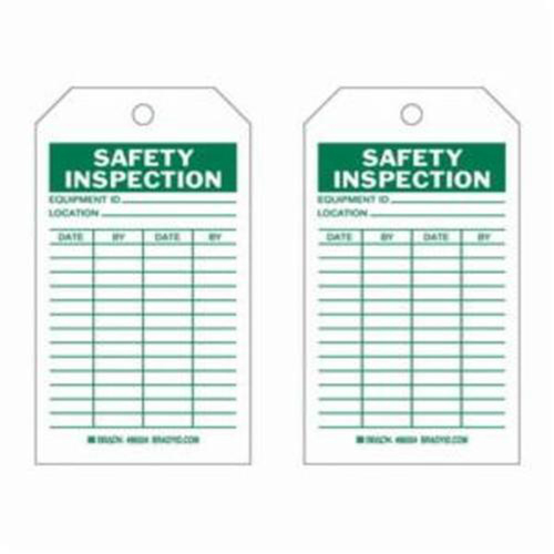 &eacute;tiquettes d'inspection de s&eacute;curit&eacute;, Polyester, 4" la x 7" h, Anglais Pryde Industrial Inc.
