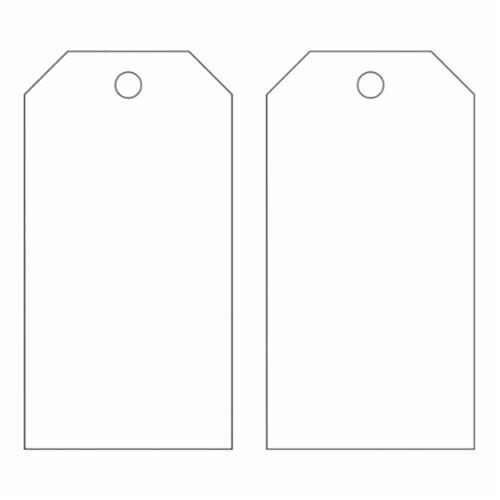 Blank Accident Prevention Tags, Metal, 3" W x 5-3/4" H Pryde Industrial Inc.