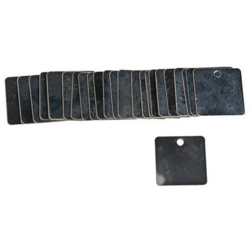 &eacute;tiquettes carr&eacute;es vierges pour vannes, Acier, 1-1/2" la x 1-1/2" h Pryde Industrial Inc.