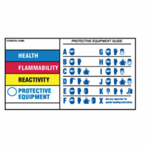 Protective Equipment Labels, Polyester, Sheet, 5" L x 3" W Pryde Industrial Inc.
