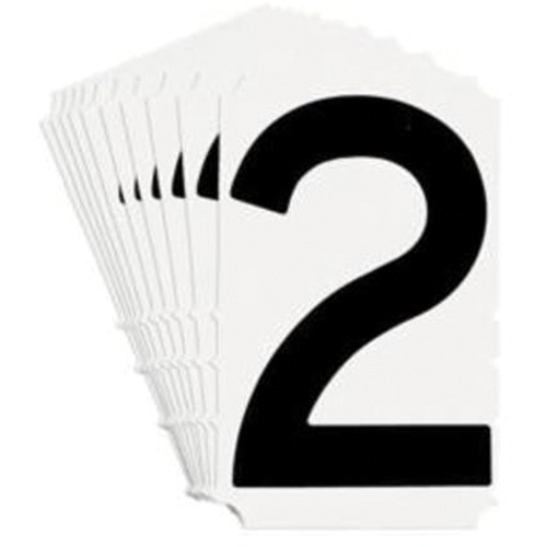 Quick-Align&reg; Individual Gothic Number and Letter Labels, 2, 4" H, Black Pryde Industrial Inc.