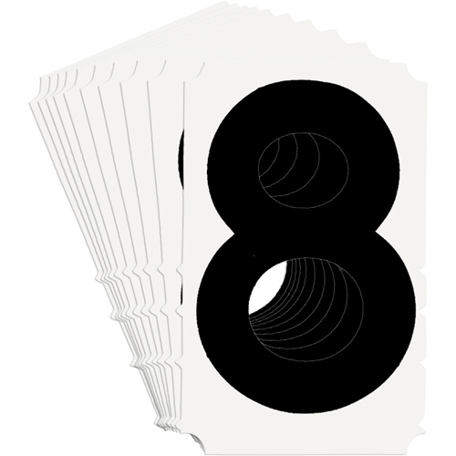 Quick-Align&reg; Individual Gothic Number and Letter Labels, 8, 4" H, Black Pryde Industrial Inc.