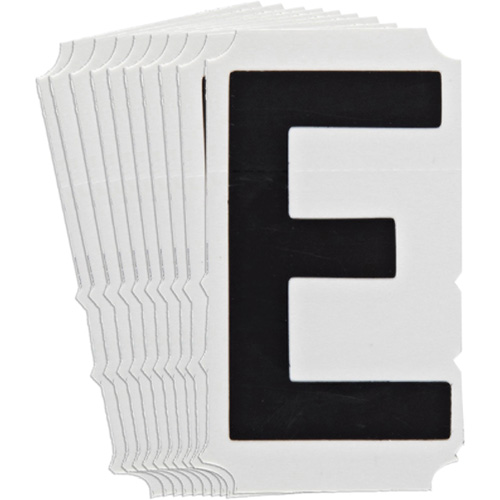 &eacute;tiquettes de lettres et chiffres gothiques individuels Quick-Align, E, 4" h, Noir Pryde Industrial Inc.