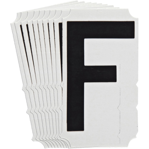 &eacute;tiquettes de lettres et chiffres gothiques individuels Quick-Align, F, 4" h, Noir Pryde Industrial Inc.