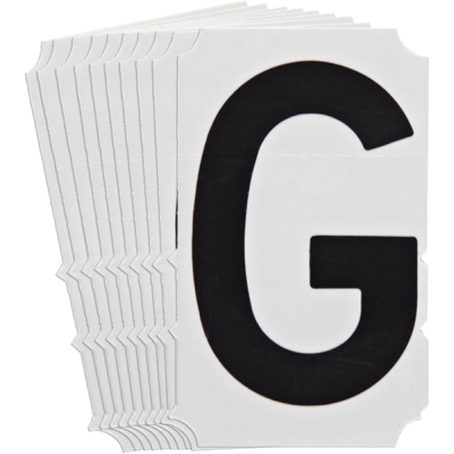 Quick-Align&reg; Individual Gothic Number and Letter Labels, G, 4" H, Black Pryde Industrial Inc.