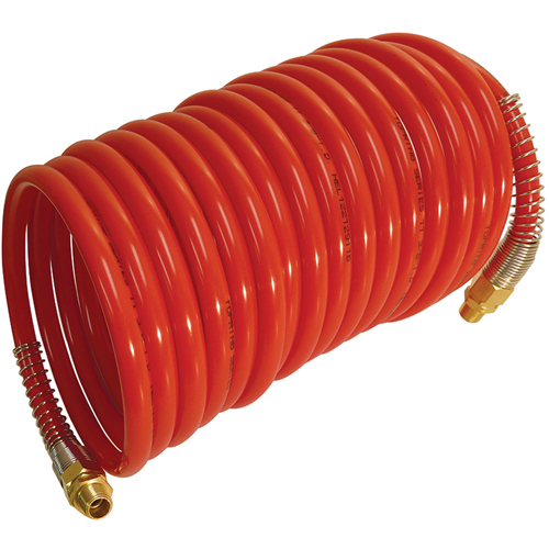 Maxpro Self-Storing Nylon Air Hoses With Fittings, Air, 1/4" ID x 25' L, Nylon, 200 PSI at 23 °C Pryde Industrial Inc.