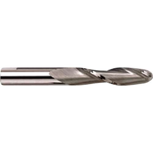 Ball End Extra Long Series End Mill, 1/4" Dia., 2 Flutes, Carbide Pryde Industrial Inc.