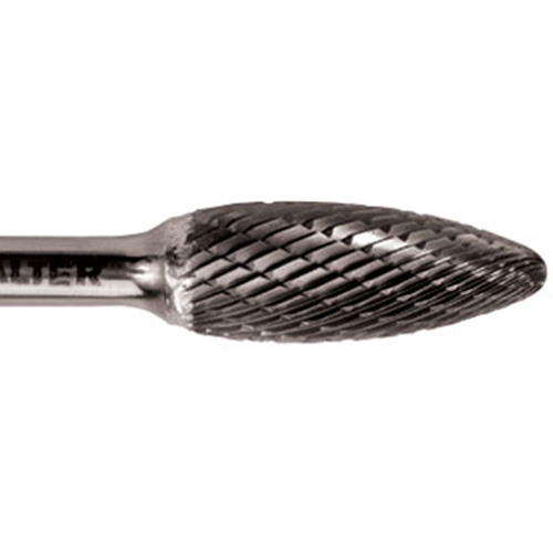 Double Cut Tapered Burr, SG-5, 1/2" Dia., 1/4" Shank, 1" Depth of Cut Pryde Industrial Inc.