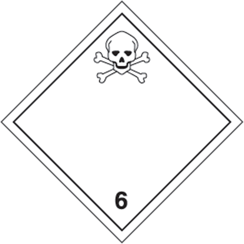 TDG Shipping Labels, Class 6.1, Toxic Substances, Vinyl Pryde Industrial Inc.
