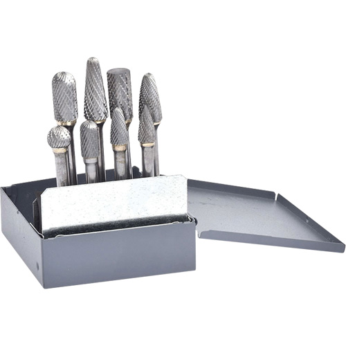 Double Cut Carbide Burr Set, 8 Pieces Pryde Industrial Inc.
