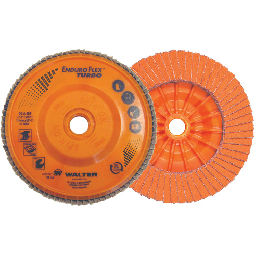 Disque &agrave; lamelles Enduro-Flex Turbo, 4-1/2" x 5/8"-11, Grain 36/60 Pryde Industrial Inc.