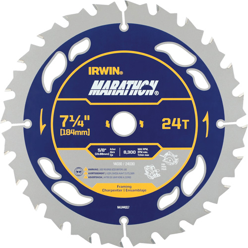 Marathon&reg; Circular Saw Blade, 7-1/4", 24 Teeth Pryde Industrial Inc.