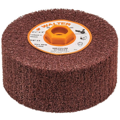 Blendex Surface Conditioning Drum, 4-1/2" Dia. x 2" W, 5/8"-11 Arbor, Medium Grit Pryde Industrial Inc.