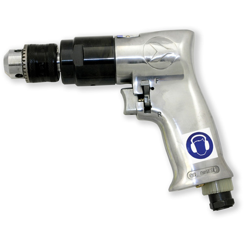 ADX380R Perceuse pneumatique r&eacute;versible, 4 pi³/min, 1/4" NPT, 86,8 dBA, 3/8" mandrin, Avec cl&eacute; Pryde Industrial Inc.