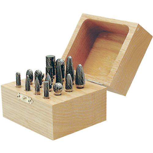 Jeu de fraises au carbure CBK-16 dans un coffret en bois, 16 morcea Pryde Industrial Inc.