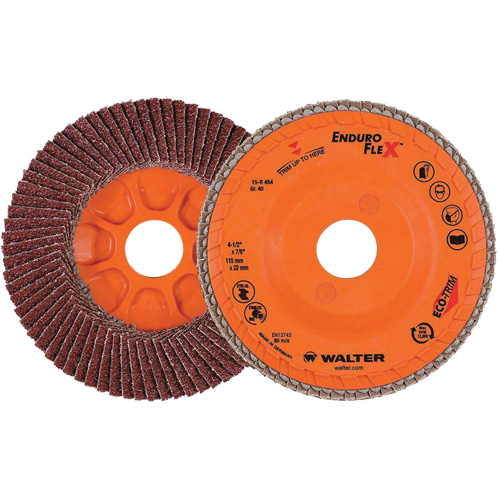 Disque &agrave; lamelles Enduro-Flex, 4-1/2" x 7/8", Type 27, Grain 40, Alumine de zirconium Pryde Industrial Inc.