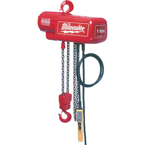 Palan &eacute;lectrique &agrave; chaîne, Lev&eacute;e 10', Capacit&eacute; 2000 lb (1 tonne), 16 pi/min Pryde Industrial Inc.