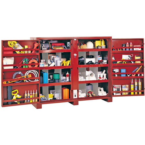 Armoire &agrave; tablettes Jobsite, Acier, 49 pi³, Rouge Pryde Industrial Inc.