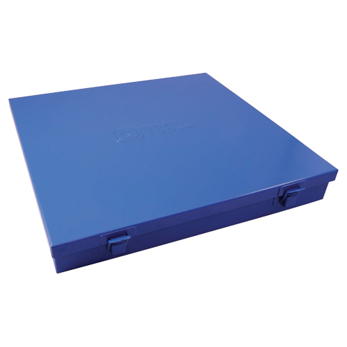 Slim Metal Box, 12" D x 11-1/2" W x 1-3/4" H, Blue Pryde Industrial Inc.