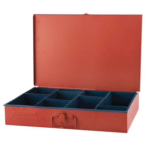 Coffre avec 12 compartiments ajustables, 12" P x 18" la x 3" h, Rouge Pryde Industrial Inc.
