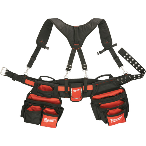 Contractor Work Belt With  Suspension Rig, Nylon, Black Pryde Industrial Inc.