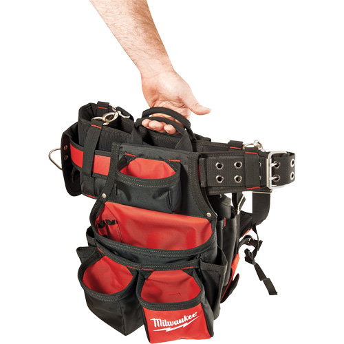 Contractor Work Belt With  Suspension Rig, Nylon, Black Pryde Industrial Inc.