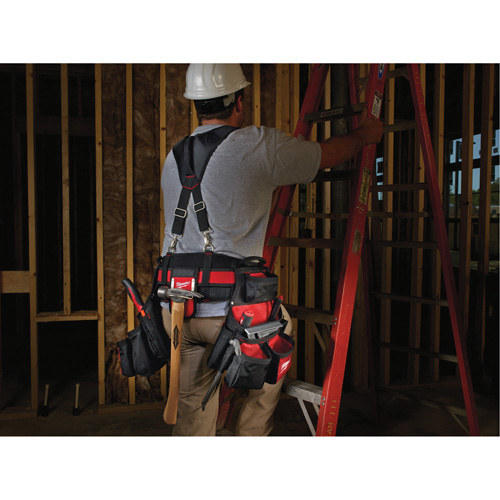 Contractor Work Belt With  Suspension Rig, Nylon, Black Pryde Industrial Inc.