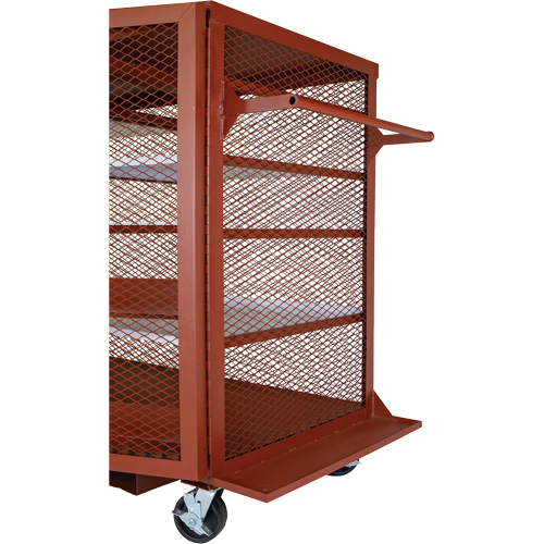 Mobile Mesh Cabinet, Steel, 49 Cubic Feet, Red Pryde Industrial Inc.
