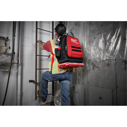 Packout Backpack, 15-3/4" L x 11-4/5" W, Black/Red, Ballistic Pryde Industrial Inc.