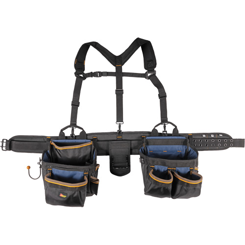 Deluxe Tool Belt, Polyester, Black Pryde Industrial Inc.