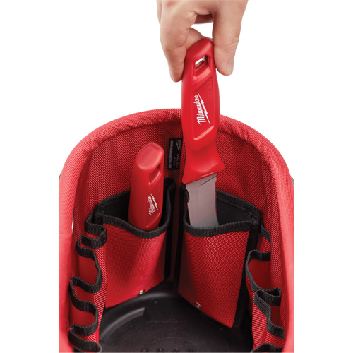 Aerial Utility Oval Bag, Ballistic Nylon, 14 Pockets, Black/Red Pryde Industrial Inc.