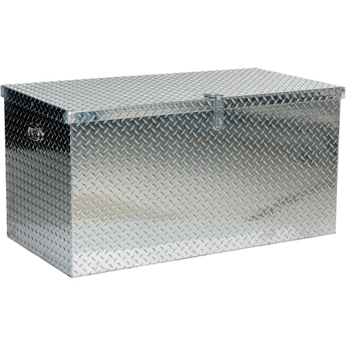 Aluminum Treadplate Portable Tool Box, 25-1/16" D x 49-1/4" W x 24" H, Silver Pryde Industrial Inc.