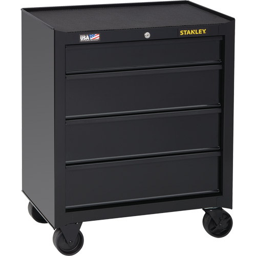 100 Series Rolling Tool Chest, 4 Drawers, 26-1/2" W x 18" D x 32" H, Black Pryde Industrial Inc.