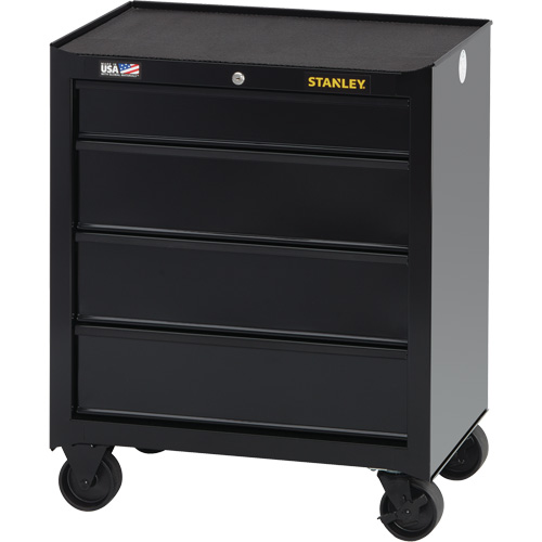 100 Series Rolling Tool Chest, 4 Drawers, 26-1/2" W x 18" D x 32" H, Black Pryde Industrial Inc.