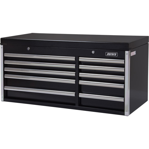 Industrial Tool Chest, 41" W, 10 Drawers, Black Pryde Industrial Inc.