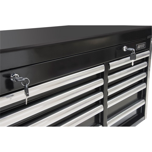Industrial Tool Chest, 41" W, 10 Drawers, Black Pryde Industrial Inc.