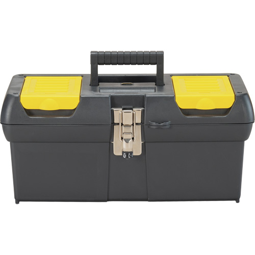 2000 Series Tool Box with Tray, 16" W x 7-1/10" D x 8-1/10" H, Black/Yellow Pryde Industrial Inc.