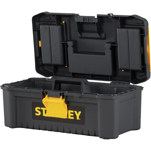 Essential&reg; Tool Box with Tray, 12-1/2" W x 7-3/8" D x 5-1/8" H, Black/Yellow Pryde Industrial Inc.