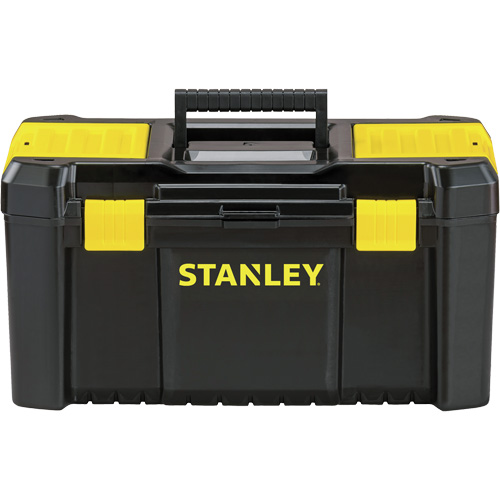 Essential&reg; Tool Box with Tray, 19" W x 9-7/8" D x 9-3/4" H, Black/Yellow Pryde Industrial Inc.