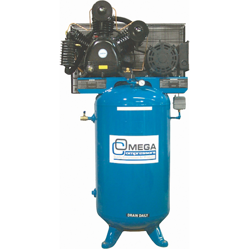 Compresseurs d'air s&eacute;rie industrielle - Compresseurs verticaux - Deux &eacute;tages, 66,6 gal. (80 gal. US) Pryde Industrial Inc.
