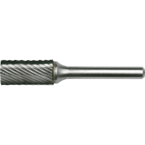 Solid Carbide Burrs - Cylinder Shape with No End Cut, SA-3, 3/8" Dia., 1/4" Shank Pryde Industrial Inc.