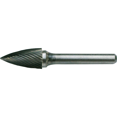 CLEVELAND Solid Carbide Burrs - Tree Shape Pointed End, SG-42, 1/8" Dia., 1/8" Shank, 5/16" Depth of Cut Pryde Industrial Inc.