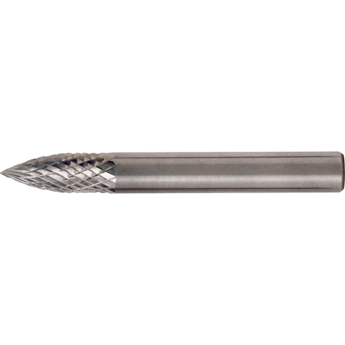 CLEVELAND Solid Carbide Burrs - Tree Shape Pointed End, SG-1, 1/4" Dia., 1/4" Shank, 5/8" Depth of Cut Pryde Industrial Inc.