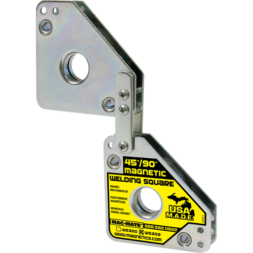 Magnetic Welding Squares, 7-5/8" L x 1-3/8" W x 3-3/4" H, 120 lbs. Pryde Industrial Inc.