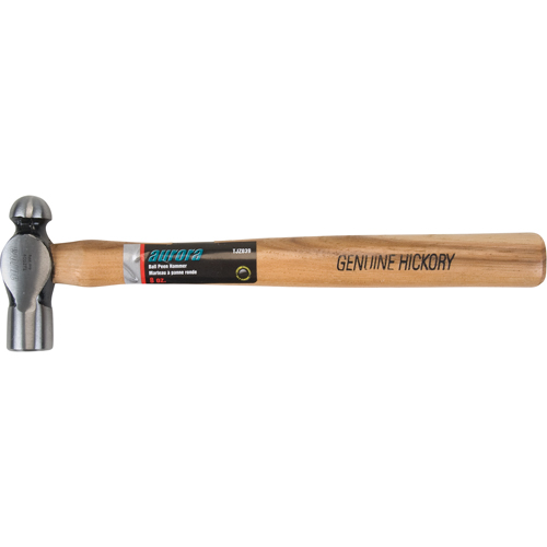 Ball Pein Hammer, 8 oz. Head Weight, Plain Face, Wood Handle Pryde Industrial Inc.
